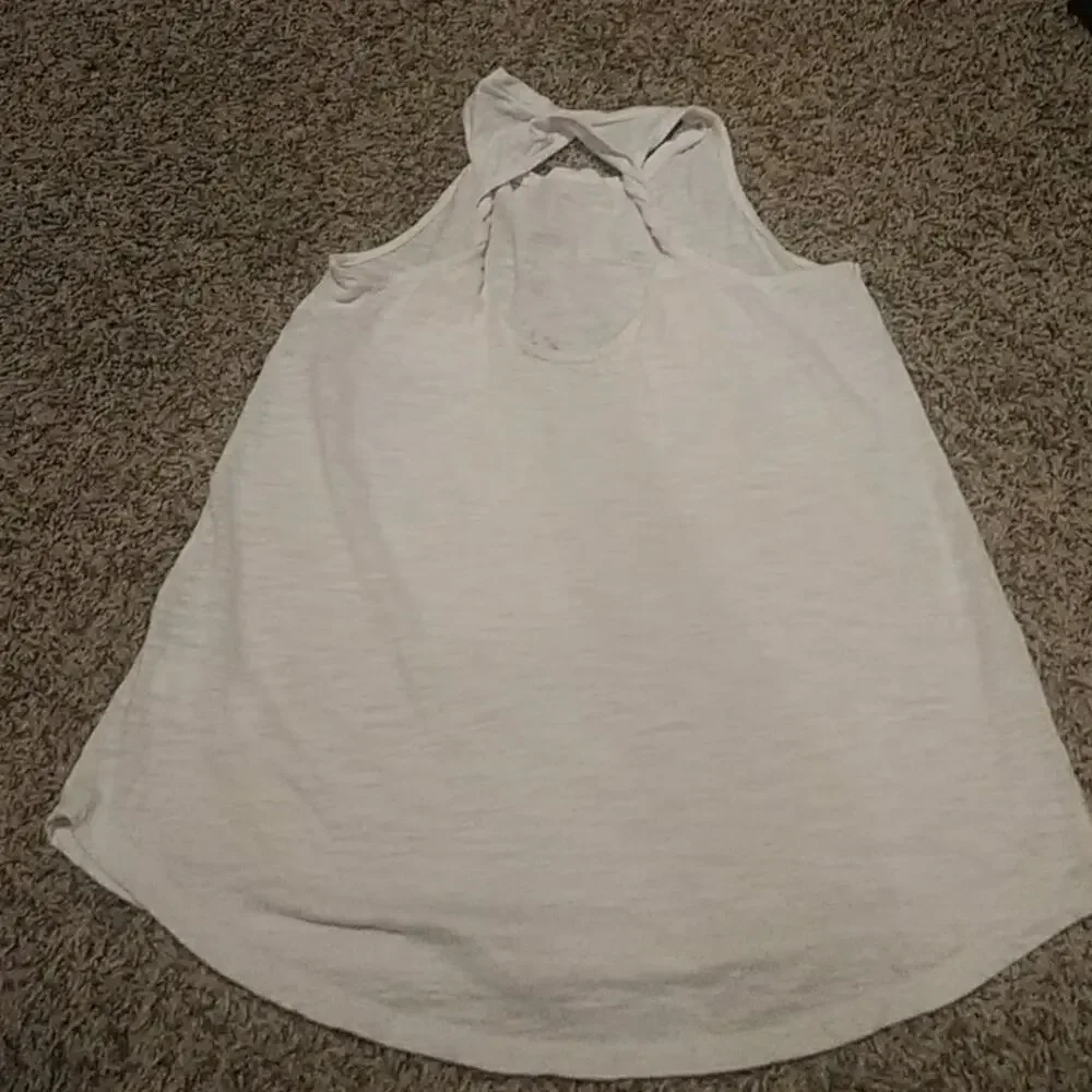 Old Navy Girls Radiate Kindness & Light Glitter Tank Top sz. 14 Twist Back